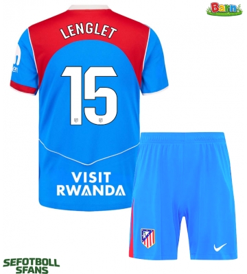 Atletico Madrid Clement Lenglet #15 Tredjeställ Barn 2025-26 Kortärmad (+ Korta byxor)